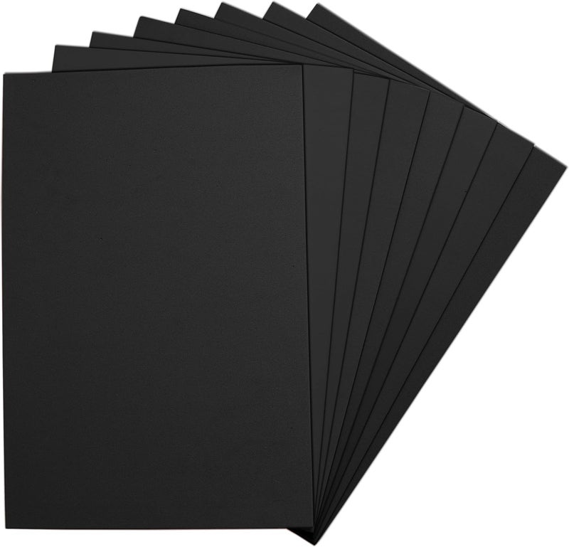 ACTIVITYYA EVA Foam Sheets Black, 6 x 9 Inch, 2mm Thick - Foam Paper for DIY Arts and Crafts, School Projects, and More - 8 Pack - Image 1